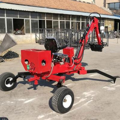 China Tractor Towable Backhoe High Quality Efficiency Customized Atv Gasoline Towable Backhoe Digger Excavator Diesel Engine Atv Towable Backhoe for sale