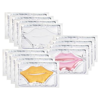 China Facial Moisturizer Collagen Crystal Gold Sheet Plumper Pink Factory Sell Lipmask Patches Wrinkle Moisturizer Lips Care Gel Vegan Lip Mask for sale