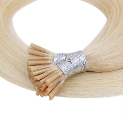 China Silky Straight Wave 100% Human Remy #60 #613 14-22 Inches All Colors Can Be Customized Cuticle Aligned Virgin Keratin Itip Hair Extensions for sale