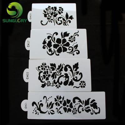 China 4Pcs/Set Viable Fondant Decorating Flowers Cake Stencil Kitchen Cupcake Cookie Cake Template Mold Baking Tools For Cakes for sale