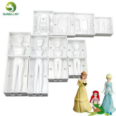 China Sustainable Baking Decoration 3D Fondant Cake Figure People Shaped Mold Family Set Human Body Decorating Mold To Create Men Women Children for sale