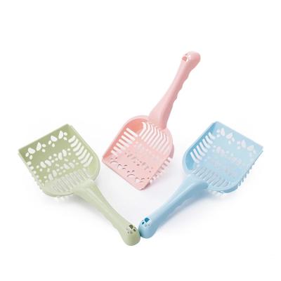 China Low Price Plastic Material Tip Cat Litter Stored Multicolor Scoop With Fine Hole BasicForm Kitten Sand Quick Sifting Scoop for sale