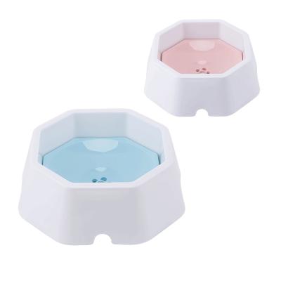 China Stored Dog Pet Water Drinker Dispenser Pet Automatic Self-dispensing Bowl No Puddle Cat Floating Drinking Bowl for sale