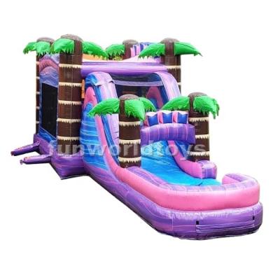 China Outdoor Rental Inflatable Combo House White Use Inflatable Combo Bounce House Or Bounce House With Slide for sale