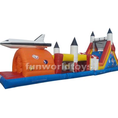 China Rental Or Home Use New Design Flat Inflatable Obstacle Course Commercial Inflatable Obstacle Course For Party for sale