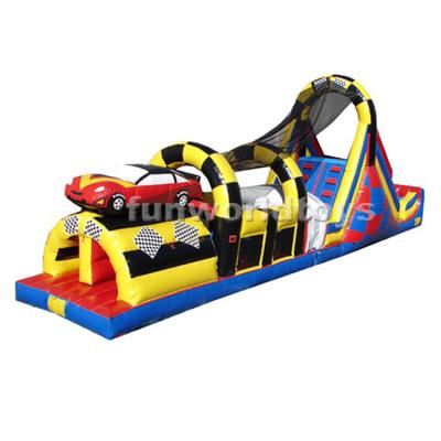 China Funny Adult Inflatable Obstacle Course Racing Car Obstacle Course For Rental Or Home Use For Sale for sale