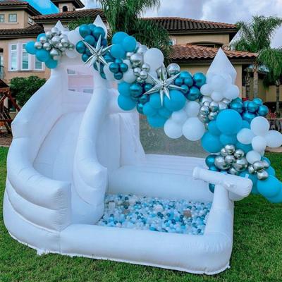 China Rental inflatable house or home use factory price wedding bounce house with bouncy slide inflatable wedding with ball pit for sale for sale