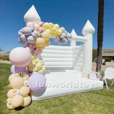 China Wholesale Commercial Bouncy White Inflatable Castle Rental or Home White Wedding Factory Use Bounce House Inflatable Party For Wedding for sale