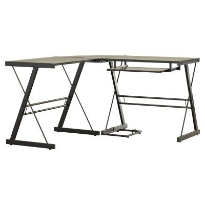 China Reversible Adjustable (Height) Metal L-Shape Desk and Minimalist Pine Wood Computer Table for sale