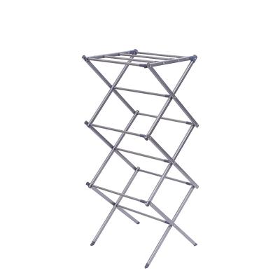 China Foldable Clothes Rack Foldable Clothes Drying Laundry Rack - Chrome for sale