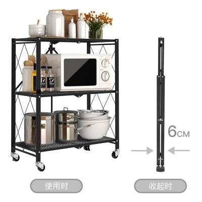 China Sustainable Heavy Duty Folding Garage Shelving Steel Shelving Shelving With Black Wheels for sale