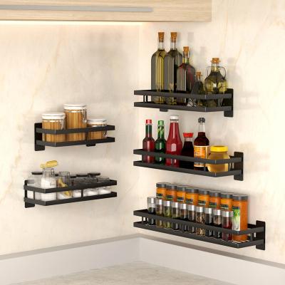 China Viable Custom Wall Mounted Fridge Shelf Storage Magnetic Spice Kitchen Display Stands for sale