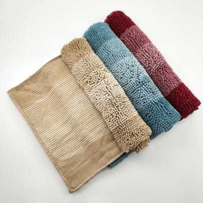 China Waterproof High Quality Durable Colorful Chenille Shaggy Door Mat for sale