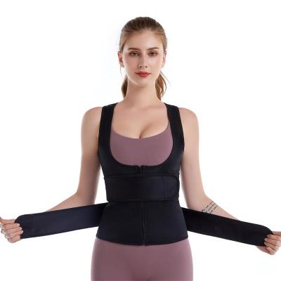 China OEM Private Label Neoprene Sweat Zipper Waist Trainer Antibacterial Custom Corset Cincher Trimmer for sale