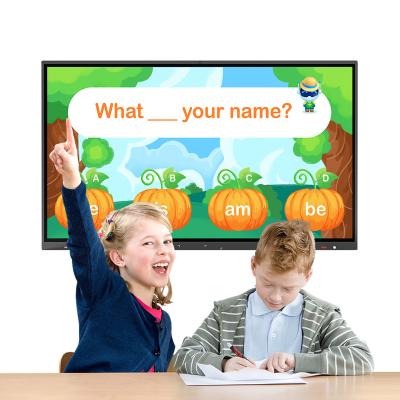 China Indoor Factory Direct Supply OEM Interactive IR Panel Smart Touch 10 Point Classroom Interactive White Panel 86 Inch Interactive Board for sale