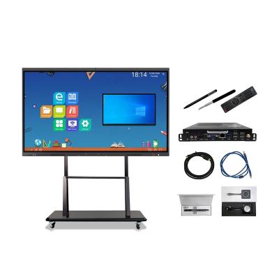 China Wholesale Price Indoor Smart Board For Education 75 Inch LCD Black Whiteboard Touch Multi Board Smart Interactive Flat Panels for sale