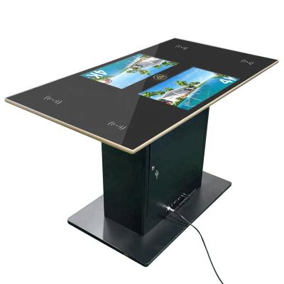 China Smart cafe capacitive multi touch screen table with windows 10 to 55