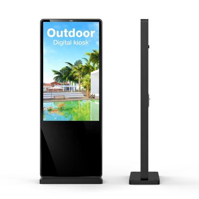 China High Performance Design IP65 Outdoor Bus Stop Outdoor Advertising LCD Screen Waterproof Free Slim Outdoor Advertising Kiosk for sale