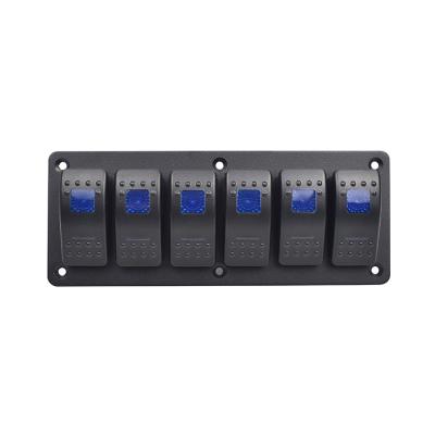 China Marine Off-Road Manufacturer 5 Pin On Off 2 Switch 12v Panel For Marine 6 Gang Rocker Switches for sale