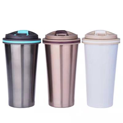 China Best Disposable Selling Wholesale Vacuum Insulated Double Walled Stainless Steel Cooler Coffee Travel Mug Tumbler With Lid for sale