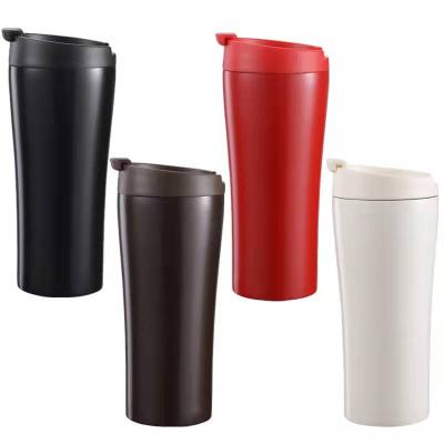 China Custom Disposable Multi Color Travel Coffee Milk 500ml Stainless Steel Cup Lockle Stainless Steel Coffee Milk Cup for sale