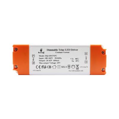 China dimmable led triac driver boqi 24W triac driver 600ma 20w 22w 24w 25w dimmable led triac led driver with CE CB SAA for sale