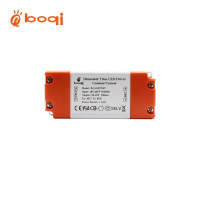 China Triac Driver Hot Sale Flickering Triac 12w Phase Free Cutting Dimmable Led Driver EU Standard CE Certified for sale