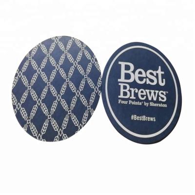 China Sustainable Pulp Board Paper Cup Coaster Bar Beer Paper Coaster for sale