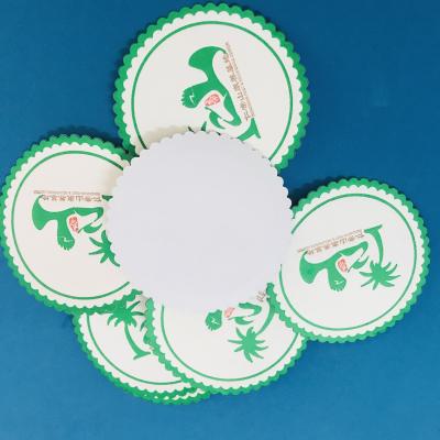 China 4 sustainable layers of tissue paper coaster floss with wax on backside for sale