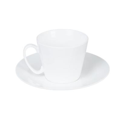 China Elegant New Bone China Cup&saucer New V Shape Bone China Elegant Cup & Saucer Elegant Custom Bone China Cup & Saucer for sale