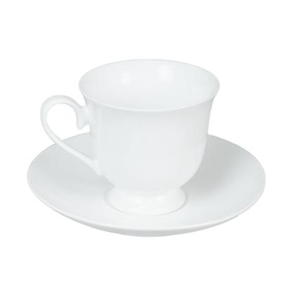 China New White Bone China Hasang Cup&saucer Vintage Stand Coffee Cups Set Saucer for sale