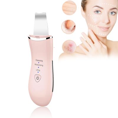 China Ultrasonic DEEP CLEANSING Beauty Equipment Skin Scrubber Face Skin Scrubber Exfoliating Scraper Blackhead Remover Cleansing Detergent for sale