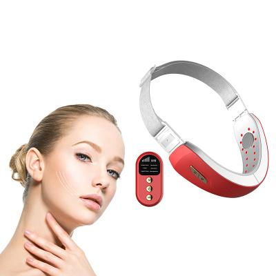 China Wrinkle Remover Face Slimming Device Apparatus Massage Vibrating Facial V Shape Face Lift Massager Face Lift Machine EMS Microcurrent for sale