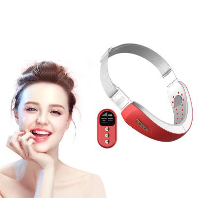 China Micro Current Wrinkle Remover Custom Massager Face Lift Massager EMS Face Slimming Device Correa Adelgazante Facial Vibrating Slim Face for sale