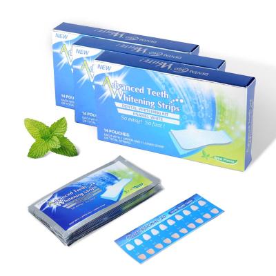 China ODM Oral Hygiene Charcoal Quick Whitening Advanced Teeth Result OEM Logo Home Teeth Whitening Strips Stain White Removar Strips Tooth Whitener Dientes for sale