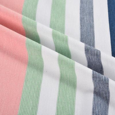 Chine Breathable Latest Fabric For Mens Shirts Knit Cotton Spandex Jersey Fabric Polyester Stripe Fabric à vendre