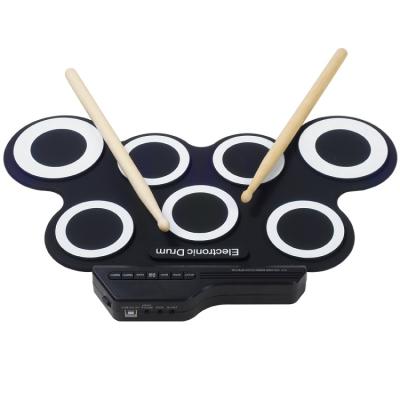 China Dual Speaker Market Good Selling New Electronic Drum Silicone Portable Roll Up Portable Drum Kids Roll Up Drum Pad for sale