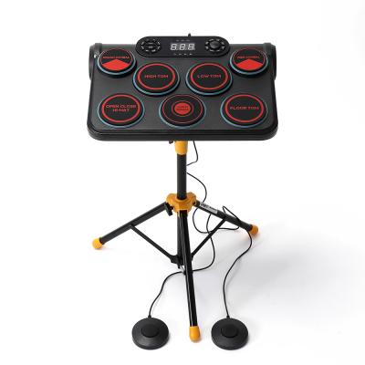 China Mini Musical Instrument Miniature Professional Drum With Foot Pedal Power By Portable Electronic Adapter Drum Or AC Drum Set for sale