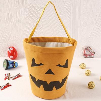 China New Product Eco - Friendly / Reusable Halloween Kids Candy Bags Portable Cloth Halloween Basket Bag for sale