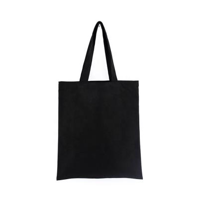 China White And Black Simply Handled Reusable 100% Cotton Tote Bags For Grocery Store for sale