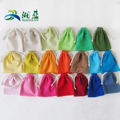 China Eco friendly factory direct sale colorful cotton drawstring bag for gift for sale