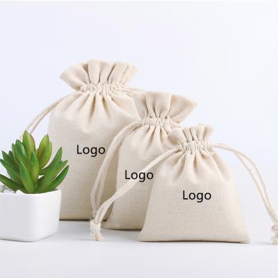 China Wholesale Reusable Custom Design Eco-Friendly Fashion Organic Custom Natural Empty Canvas Drawstring Gift Bag for sale