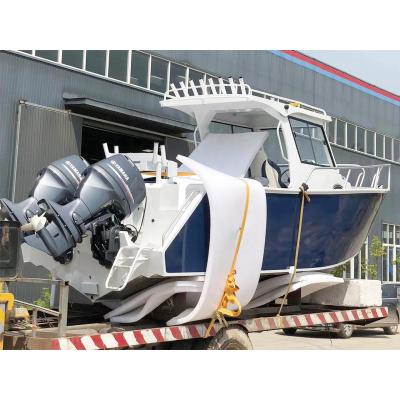 China Fishing 23ft Deep V Center Center Cabin Aluminum Motor Boat Fishing Boat For Sale Australia for sale