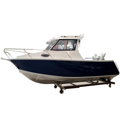 China Cruising rowing fishing racing gospel 6.8m/22ft aluminum plate cuddy cabin boat as fishing boat and speed yacht for sale for sale