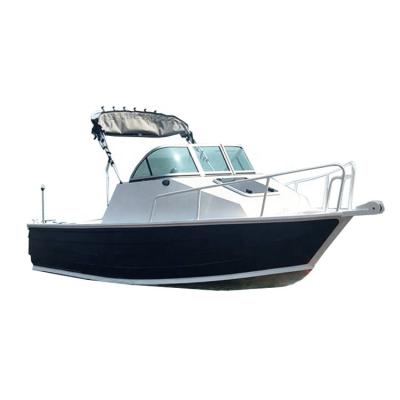 China Cuddy Luxury Cabin Press Leisure China Yacht 5.5m Aluminum Boat For Fishing for sale