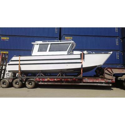 China Landing Barge Work Barge 30ft V 9m Deep Aluminum Landing Craft Aluminum Boat With Cabin for sale