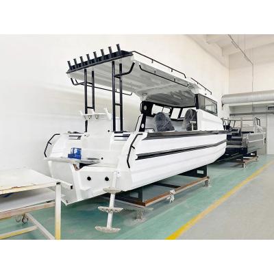 China Cuddy Aluminum Cabin 7.55m Fishing Boat Pontoon Boat Aluminum Aluminum Boat for sale