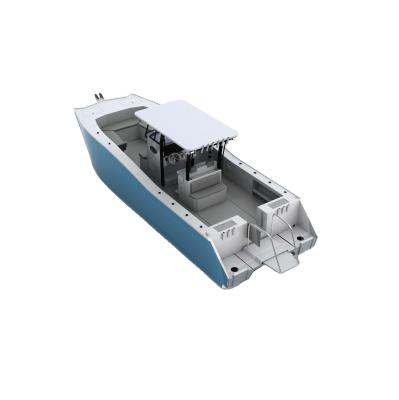 China Fishing 9.8m Catamaran Center Console Aluminum Walk Around Fishing Boat With Good Stability for sale