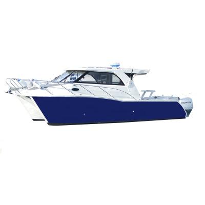 China Aluminum Water Taxi Boat 29ft Aluminum Twin Hull Catamaran Fishing Boat With CE for sale