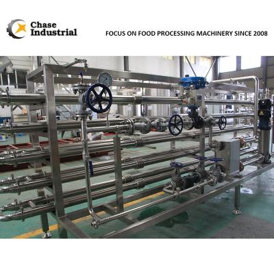 China Fluit Sterilizing Processing UHT Sterilizer Super High Temperature Instant Milk Rice Wine Sterilizer Yellow Tube Sterilization Filling Machine à venda